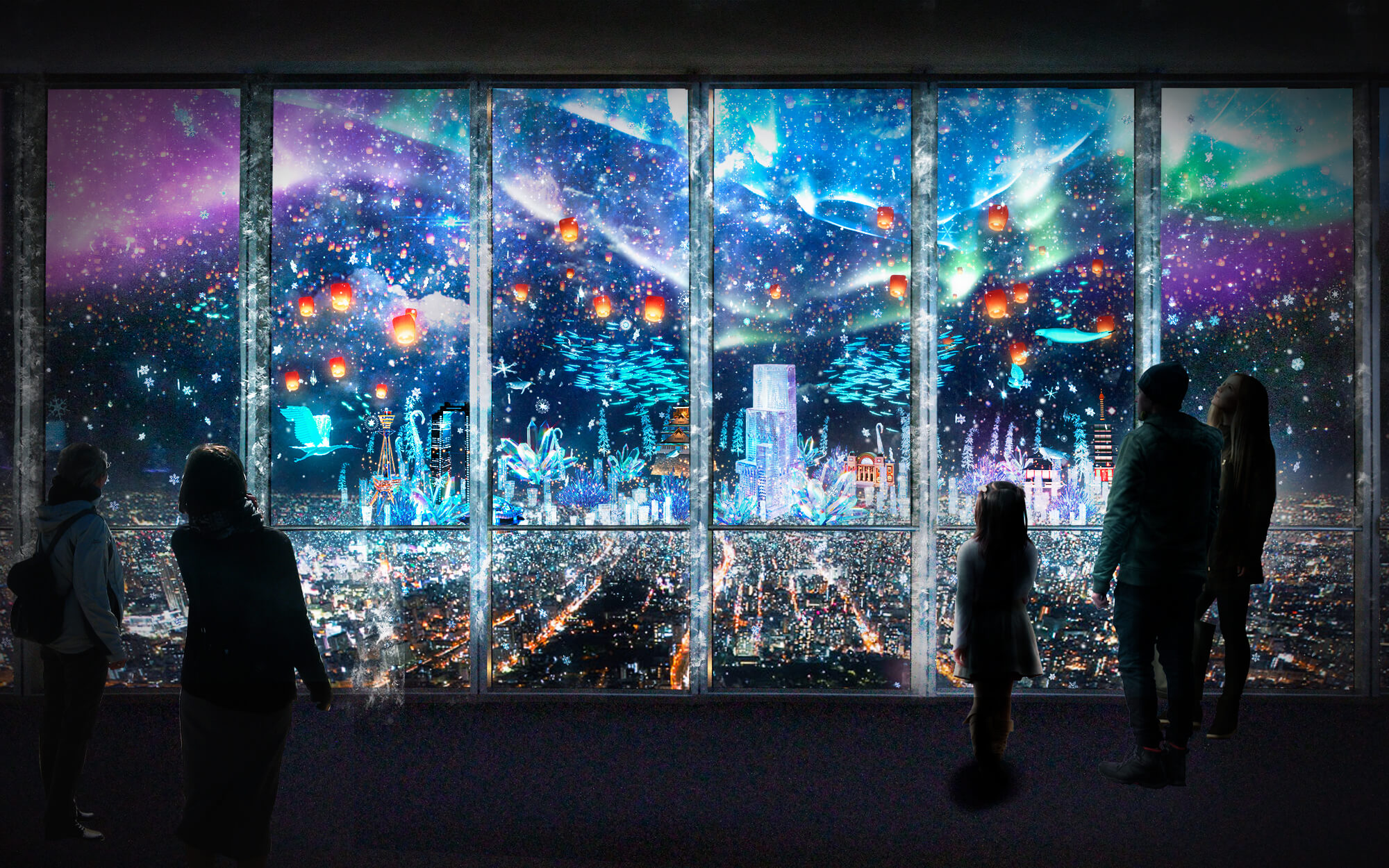 CITY LIGHT FANTASIA BY NAKED Crystal World Shinsekai Tennoji AreaEXPLORER MAPEXPLORER TOURS